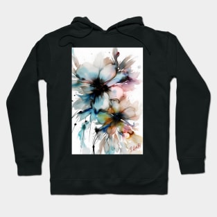 Watercolor and Ink florals2 Hoodie